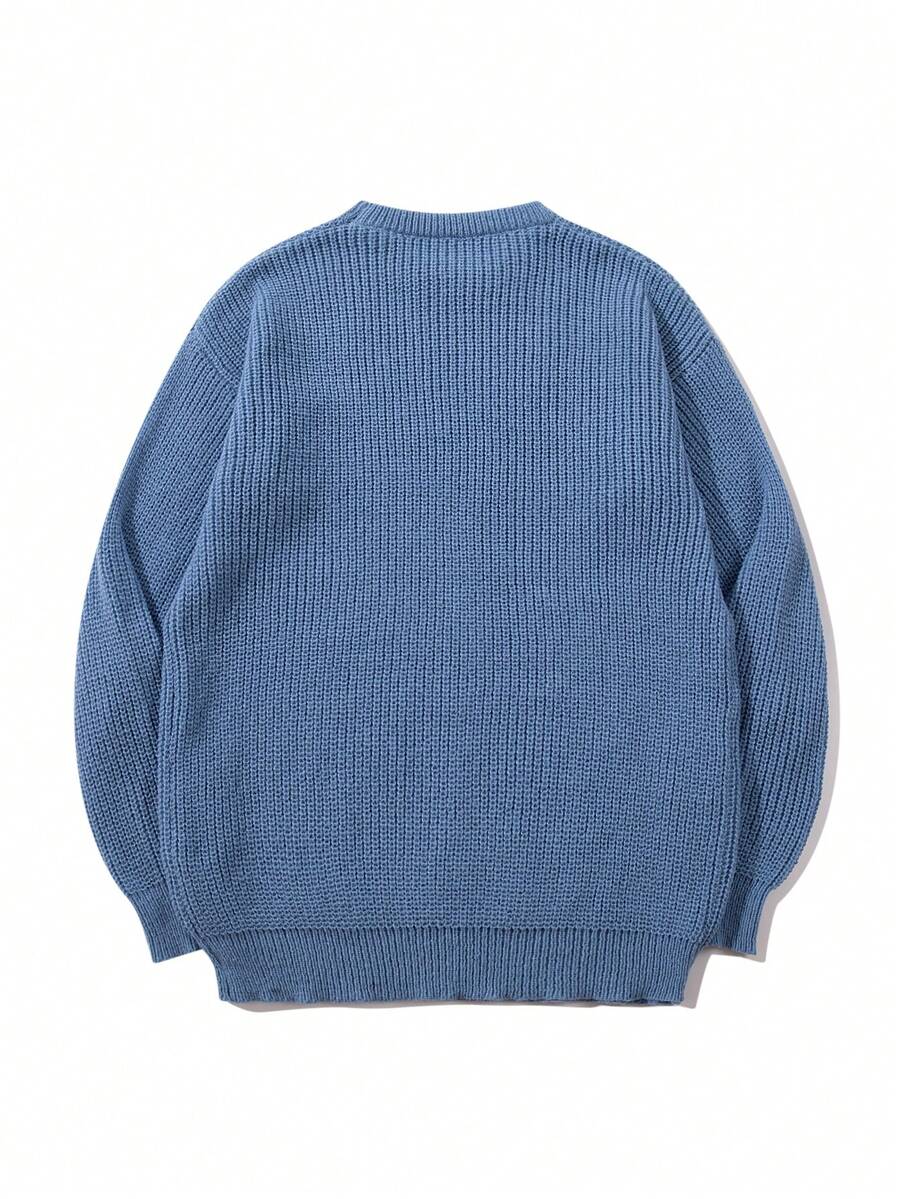 Men's crew neck long sleeve pullover — additional view
