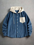 Men's corduroy relaxed-fit hoodie — additional view