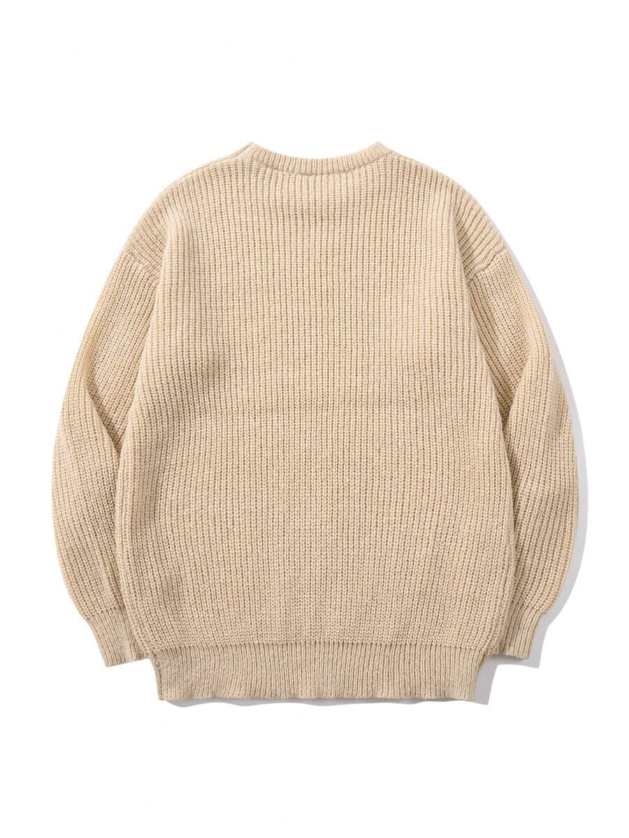 Men's crew neck relaxed-fit pullover — additional view
