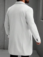 Men's button-up wool winter coat — alternate view