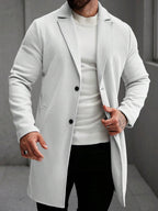 Men's button-up wool winter coat — additional view