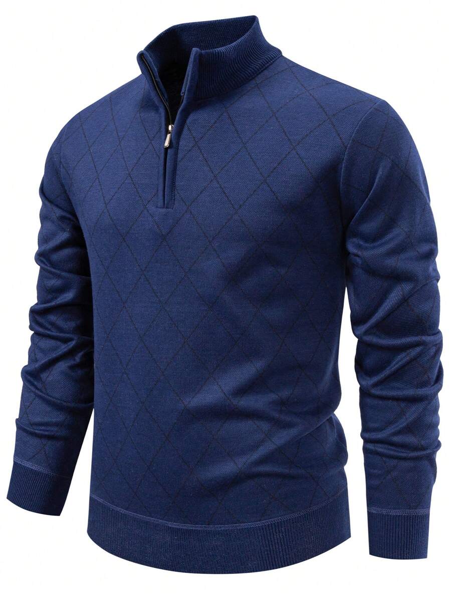 Men's half-zip long sleeve pullover — additional view