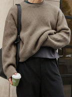 Men's crew neck relaxed-fit pullover — additional view