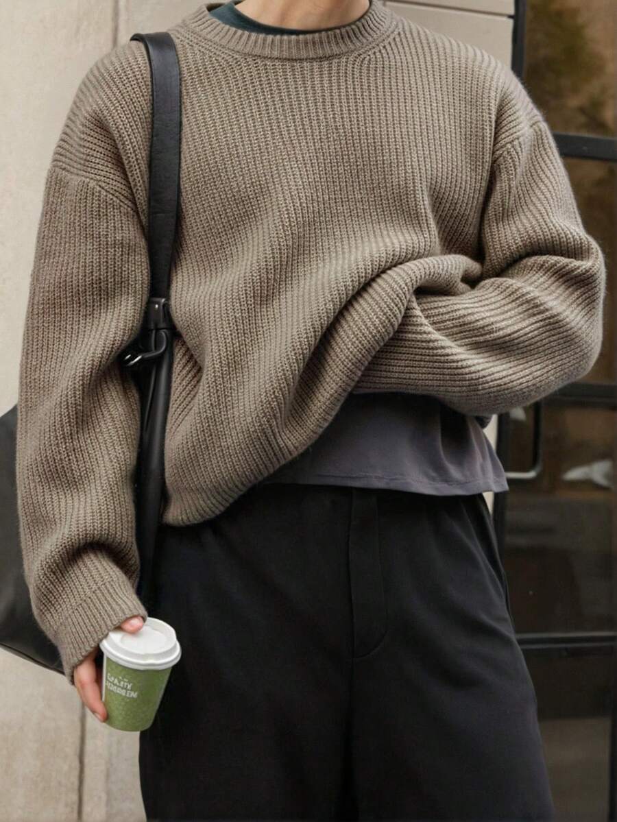 Men's crew neck relaxed-fit pullover — additional view