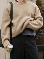 Men's crew neck relaxed-fit pullover — additional view