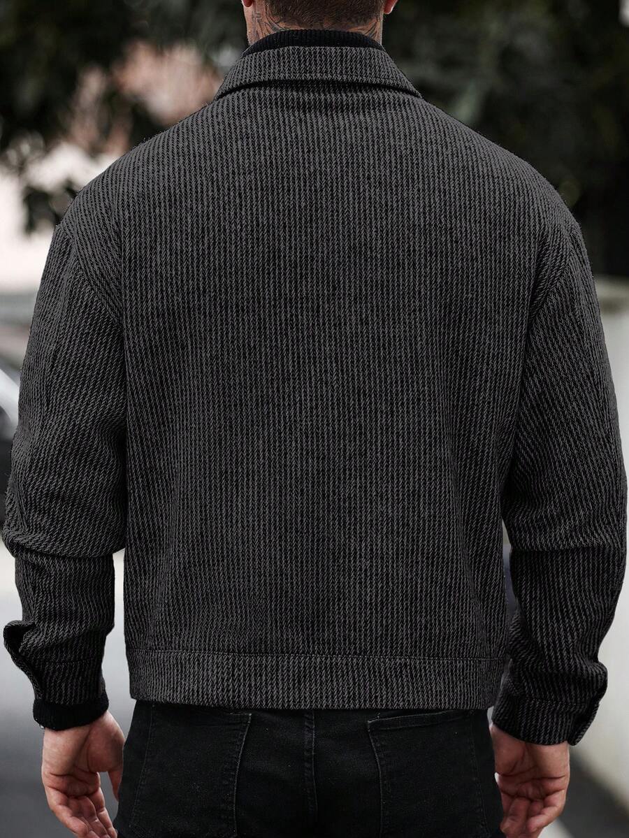 Men's single-breasted wool overcoat — additional view