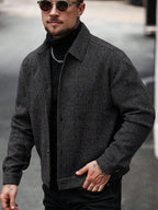 Men's single-breasted wool overcoat — additional view