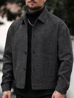 Men's single-breasted wool overcoat — additional view