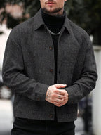 Men's single-breasted wool overcoat — additional view
