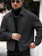 Men's single-breasted wool overcoat — additional view