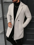Men's button-up wool winter coat — additional view