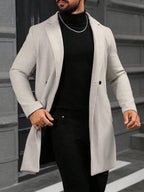 Men's button-up wool winter coat — additional view