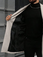 Men's button-up wool winter coat — additional view