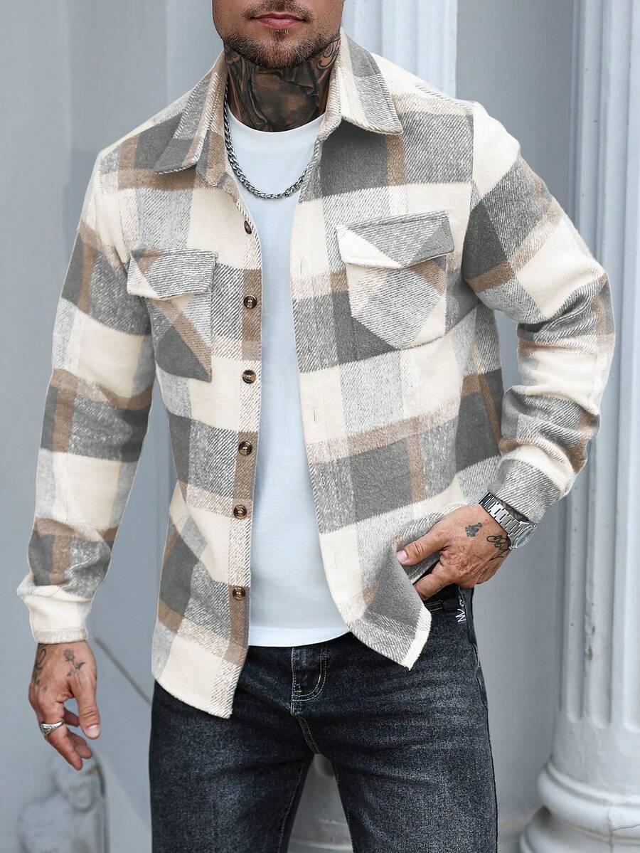 Men's single-breasted utility pocket jacket — additional view