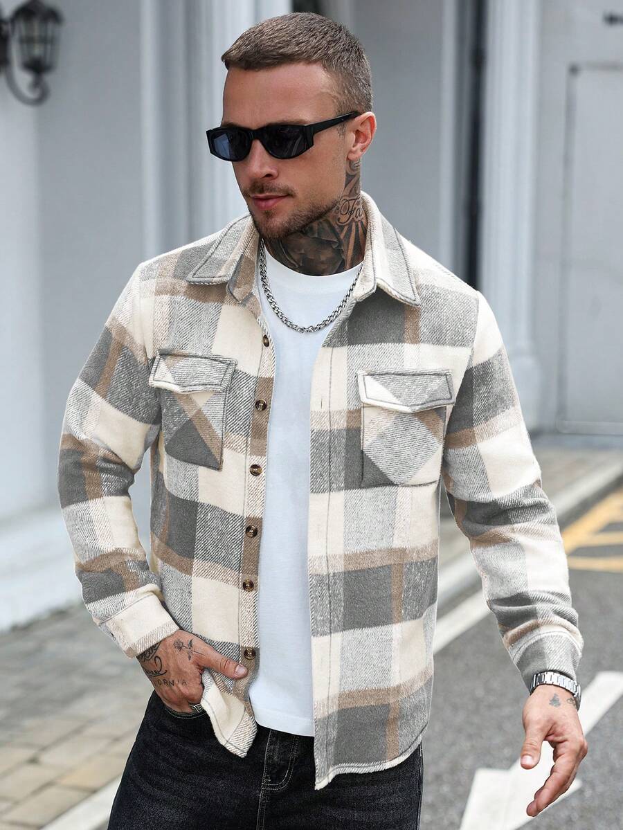 Men's single-breasted utility pocket jacket — additional view