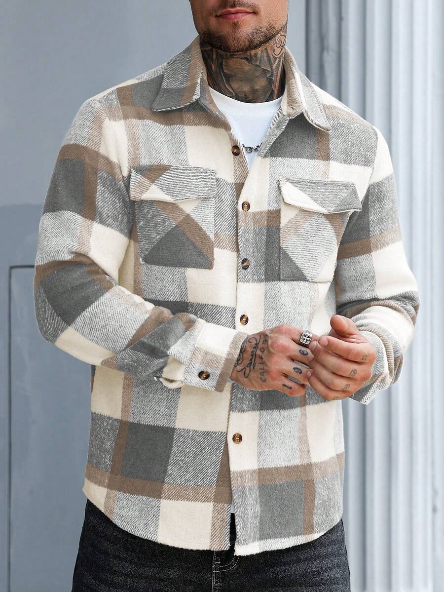 Men's single-breasted utility pocket jacket — additional view