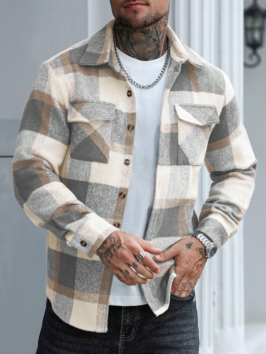 Men's single-breasted utility pocket jacket — additional view