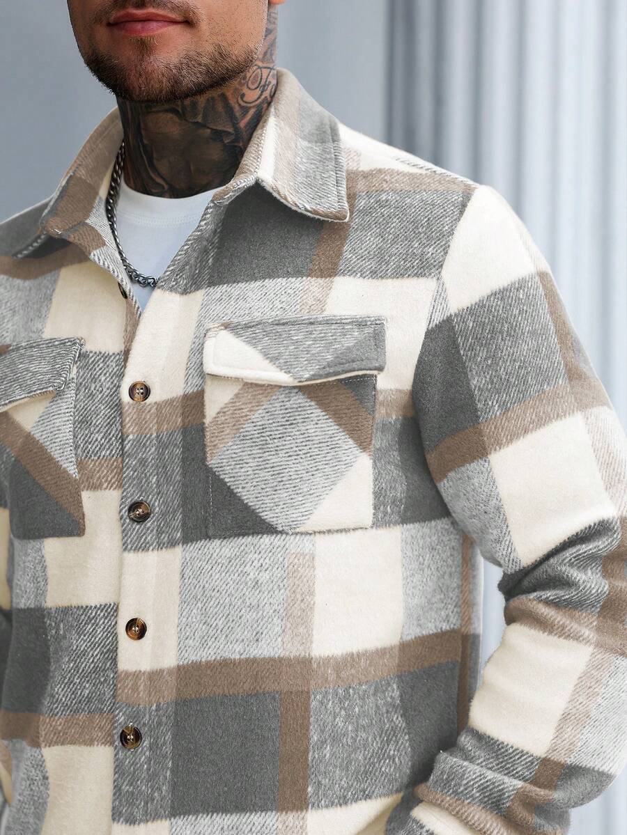 Men's single-breasted utility pocket jacket — additional view