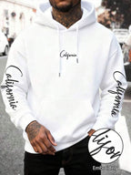 Men's hooded drawstring sweatshirt — additional view