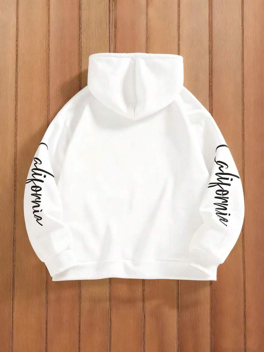 Men's hooded drawstring sweatshirt — additional view