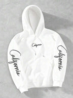 Men's hooded drawstring sweatshirt — additional view