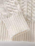 Men's half-zip cable-knit turtleneck sweater — additional view