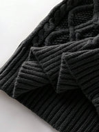 Men's half-zip cable-knit turtleneck sweater — additional view