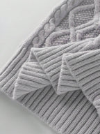 Men's half-zip cable-knit turtleneck sweater — additional view