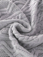 Men's half-zip cable-knit turtleneck sweater — additional view