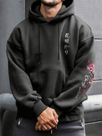 Men's kangaroo pocket drawstring hoodie — additional view