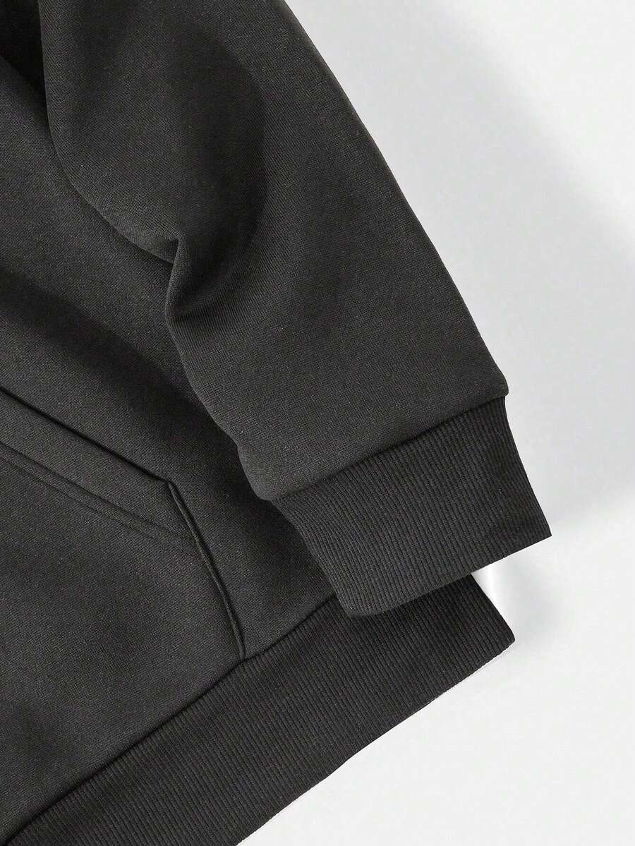Men's kangaroo pocket drawstring hoodie — additional view