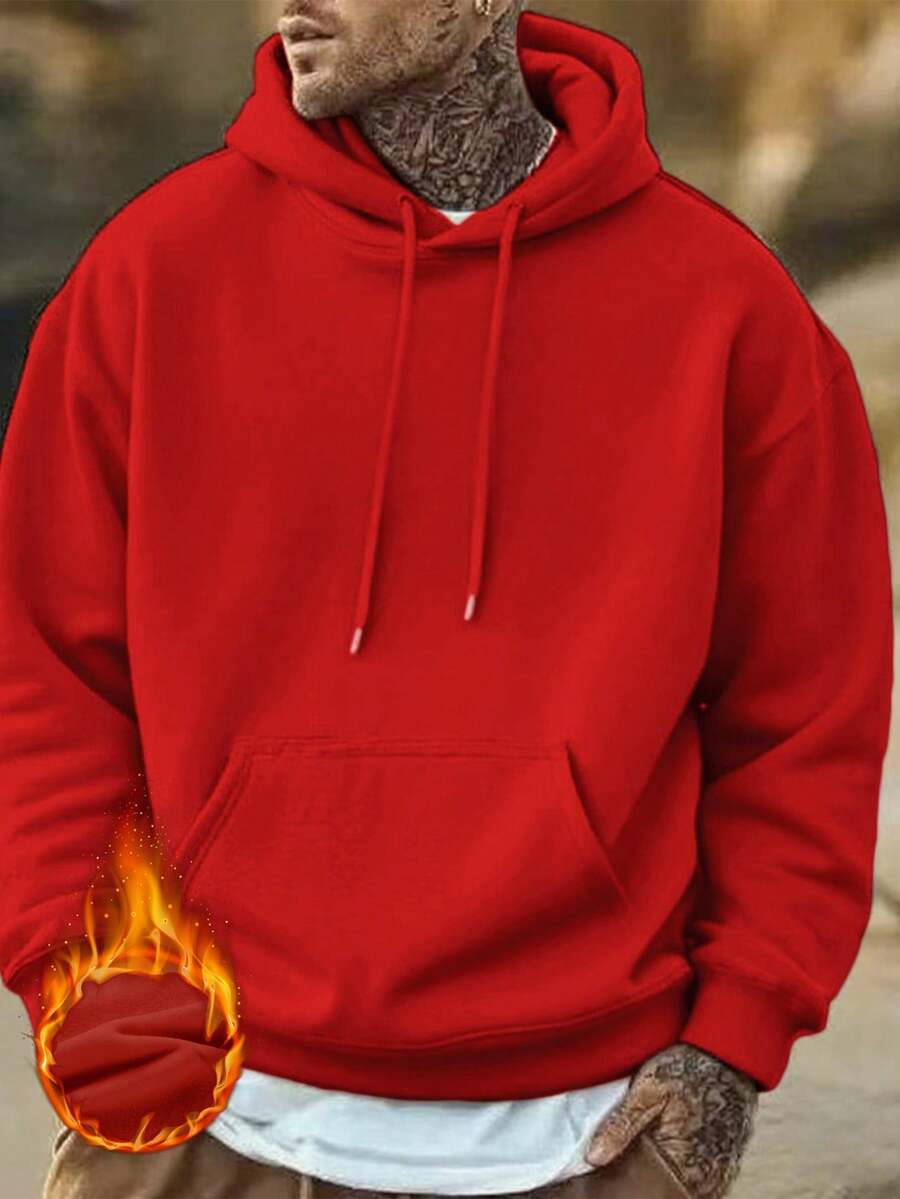 Men's drawstring long sleeve hoodie — additional view