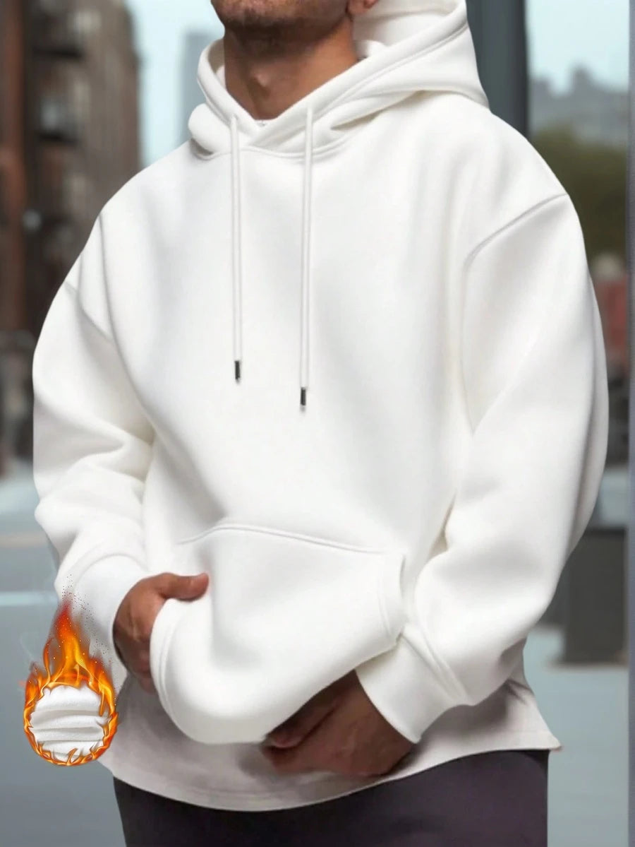 Men's drawstring long sleeve hoodie — additional view