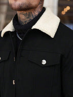 Men's teddy fleece cropped coat — additional view