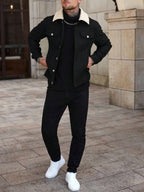 Men's teddy fleece cropped coat — additional view