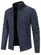 Men's color block ribbed cardigan — additional view