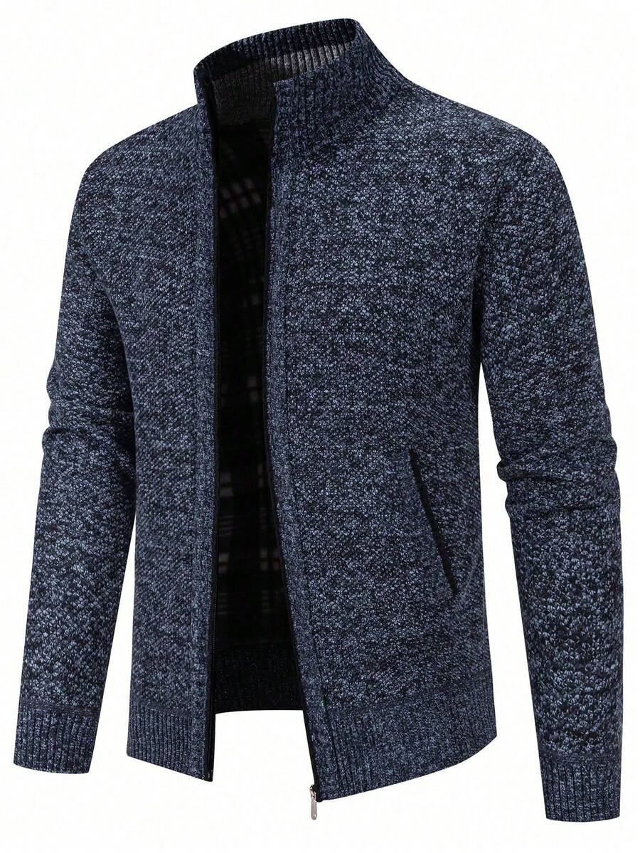 Men's color block ribbed cardigan — additional view