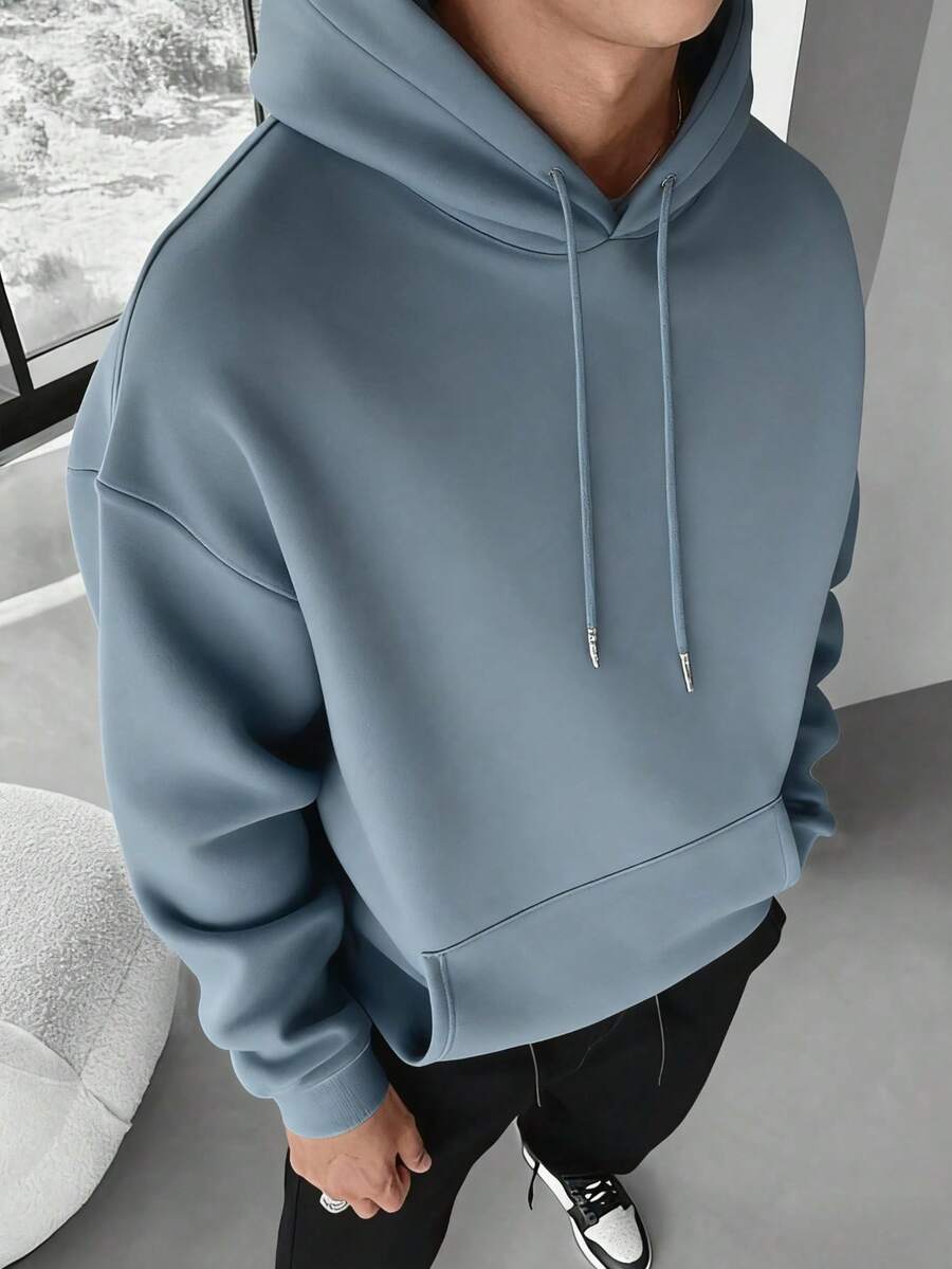 Men's drawstring long sleeve hoodie — additional view