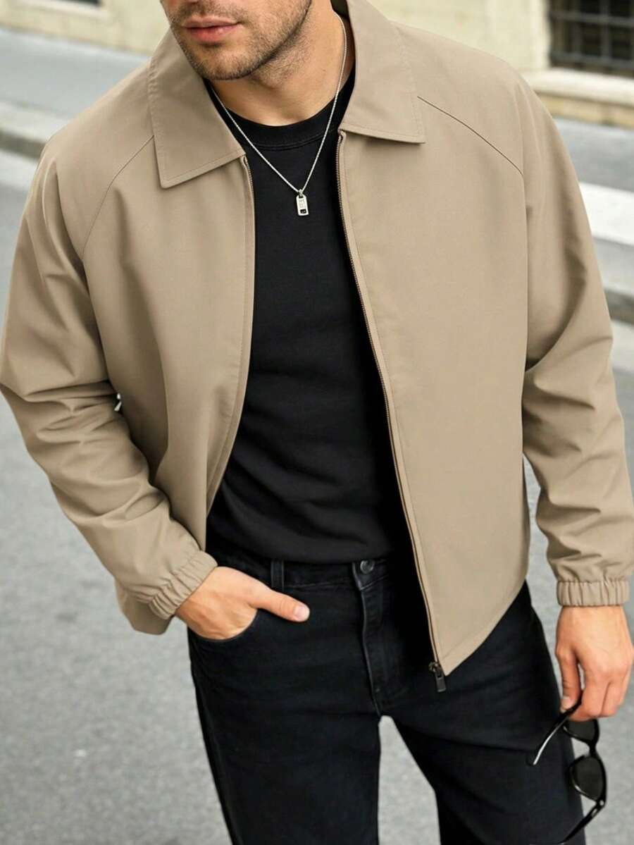 Men's lapel zip coach jacket — additional view