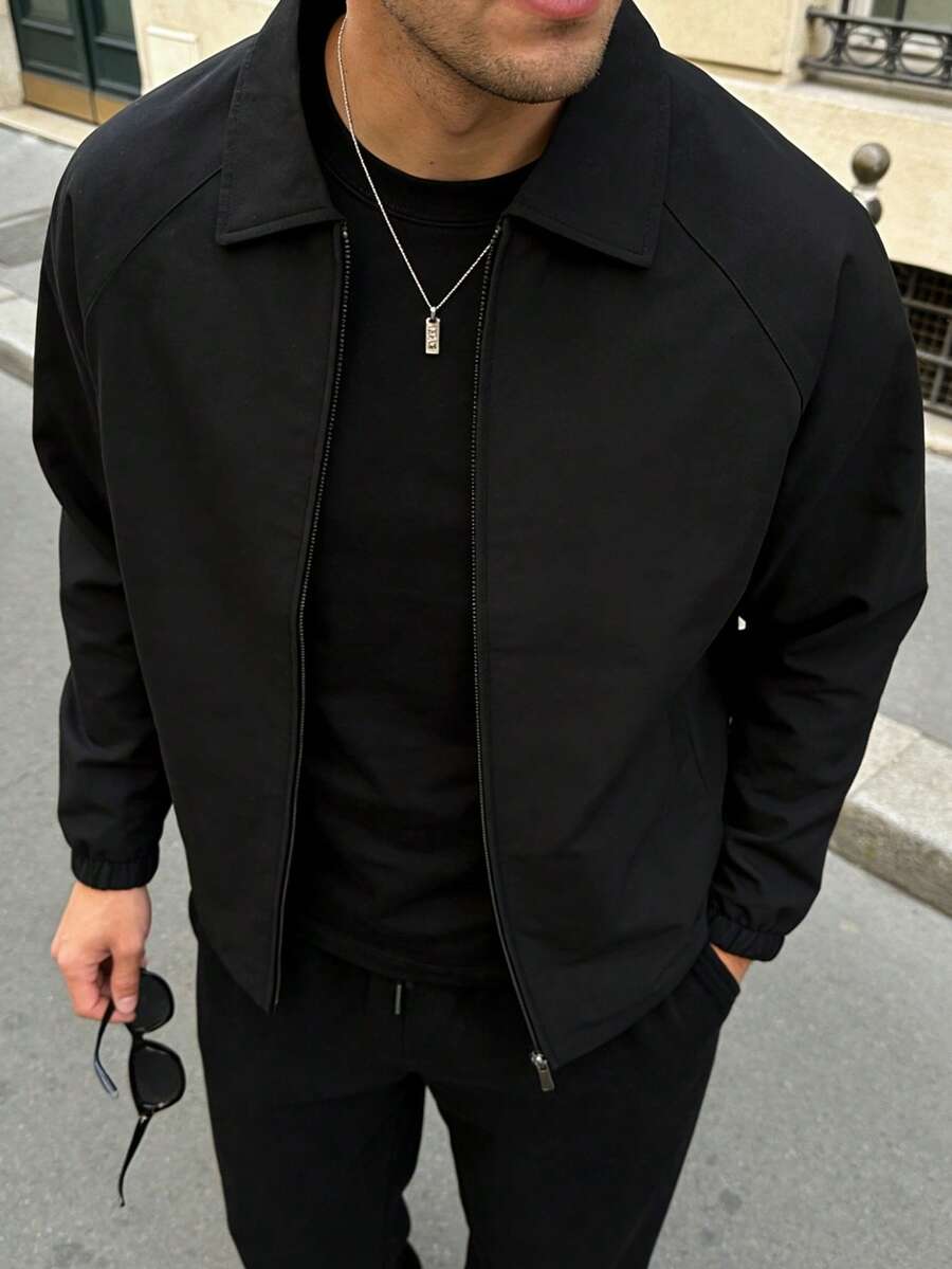 Men's lapel zip coach jacket — additional view