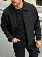 Men's lapel zip coach jacket — additional view