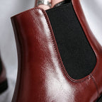 Men's cap toe leather chelsea boots — additional view