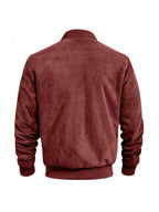 Men's zip-up faux suede bomber jacket — additional view