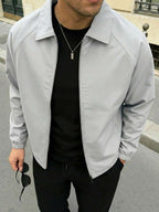 Men's lapel zip coach jacket — additional view