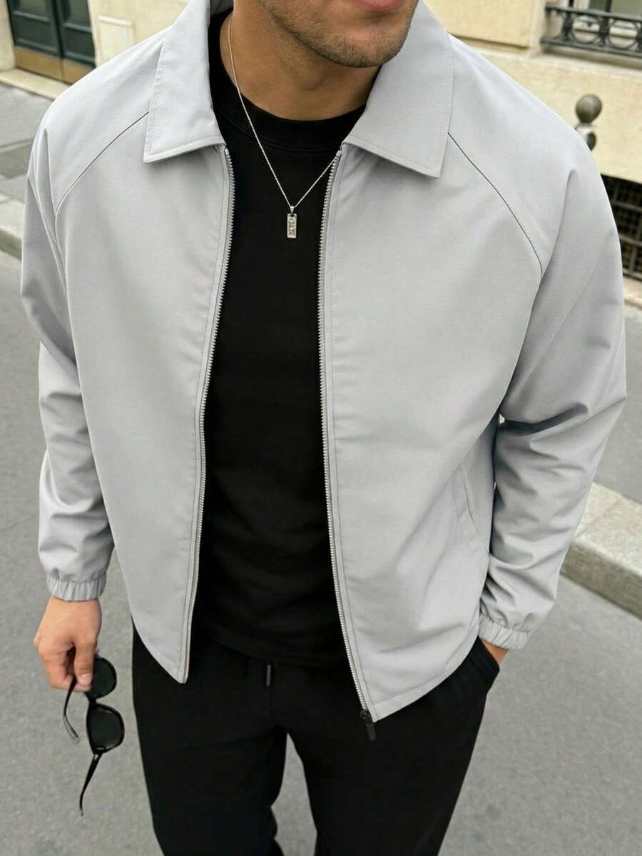 Men's lapel zip coach jacket — additional view