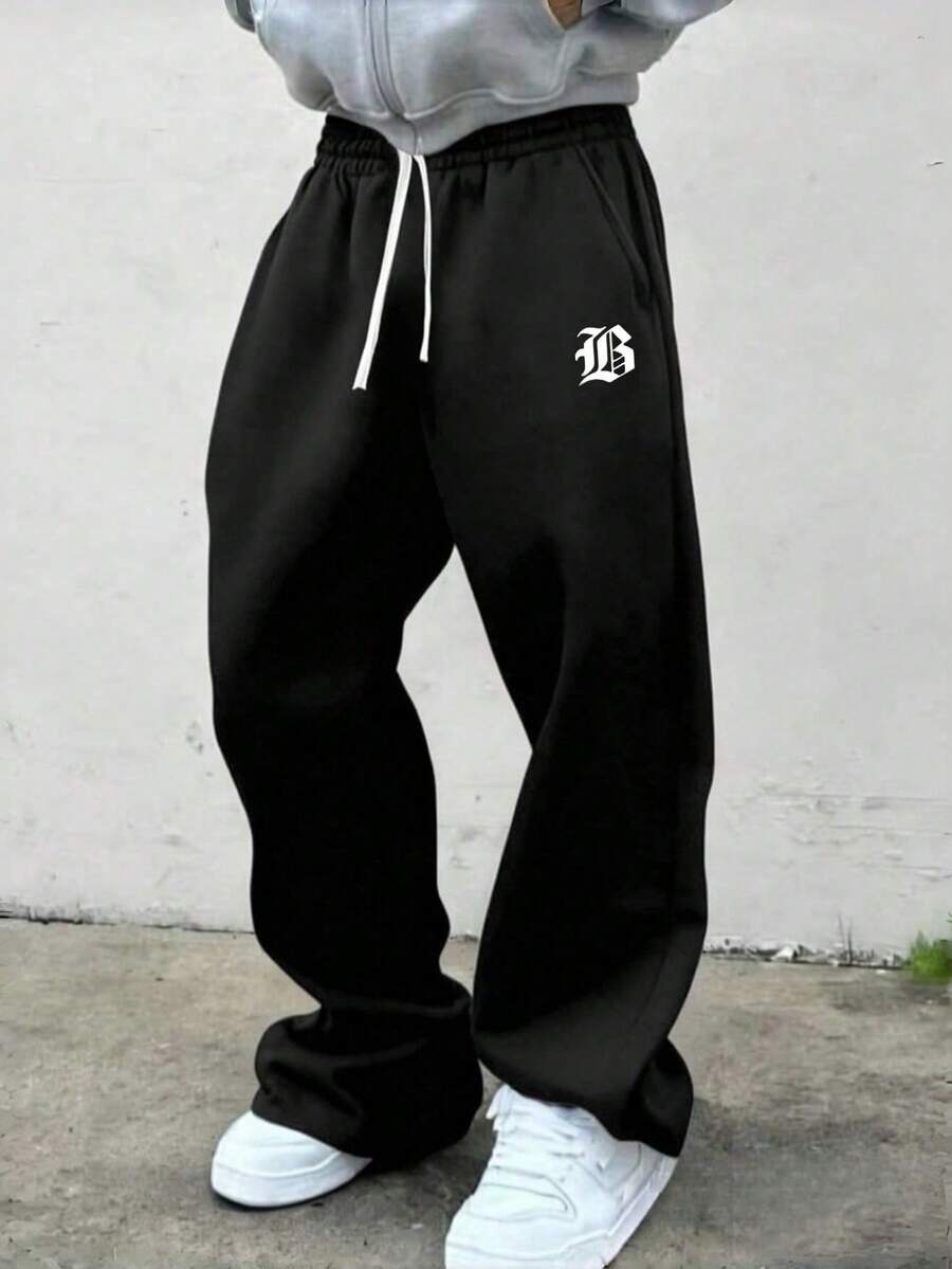 Men's drawstring waist casual joggers — additional view