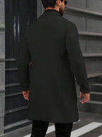 Men's button-up wool winter coat — additional view