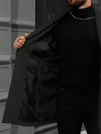 Men's button-up wool winter coat — additional view