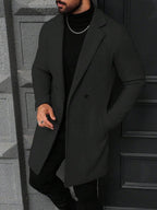 Men's button-up wool winter coat — additional view