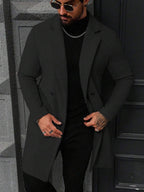 Men's button-up wool winter coat — additional view